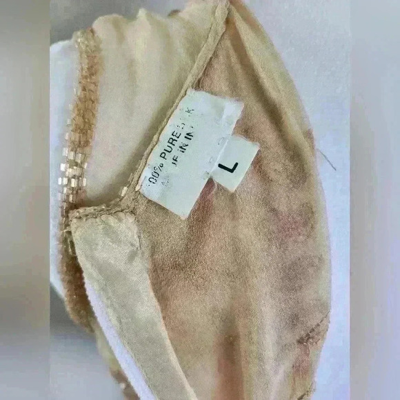 Carol Horn's Habitat Vinatage Beaded Silk Top 1970's Collection - Picture 9 of 10